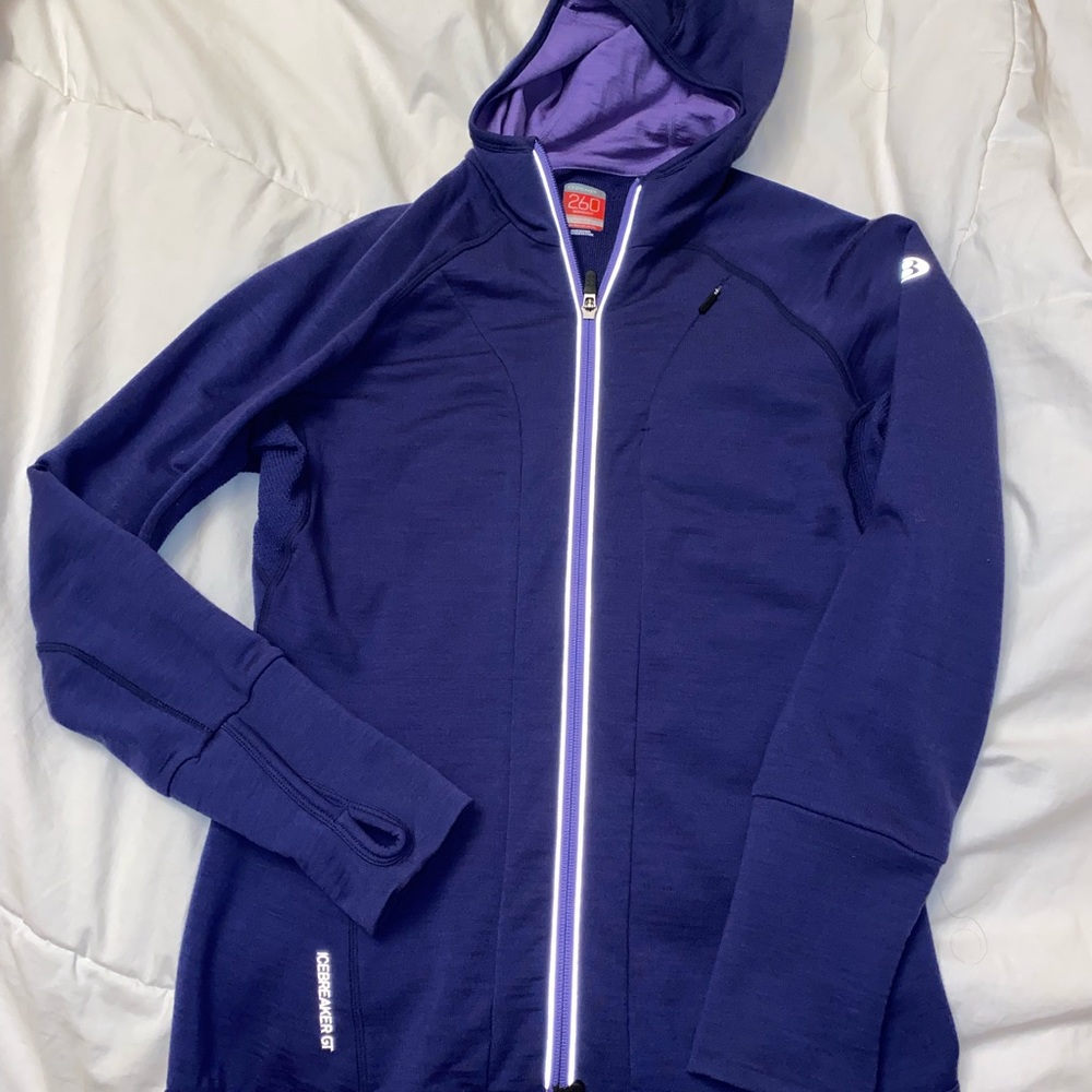 Icebreaker merino wool zip up hoodie
